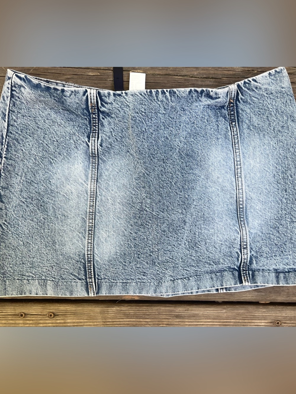 H&M Acid Wash Denim Mini Skirt 
Size 6 Y2K Retro